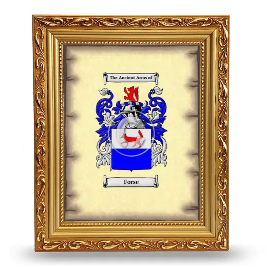 Forse Coat of Arms Framed - Gold