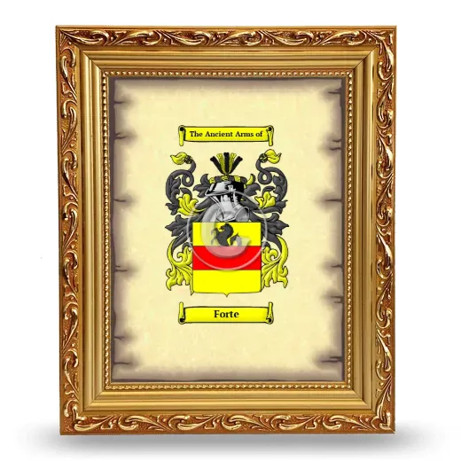 Forte Coat of Arms Framed - Gold