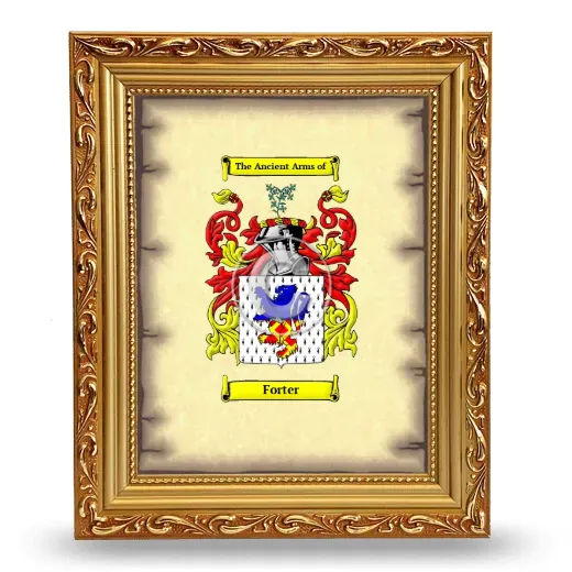 Forter Coat of Arms Framed - Gold