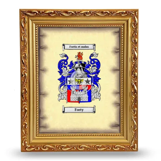 Forty Coat of Arms Framed - Gold