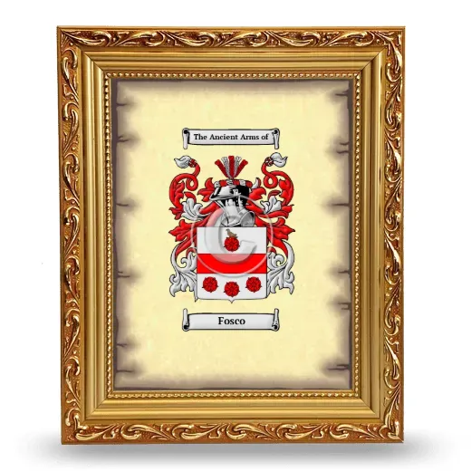 Fosco Coat of Arms Framed - Gold