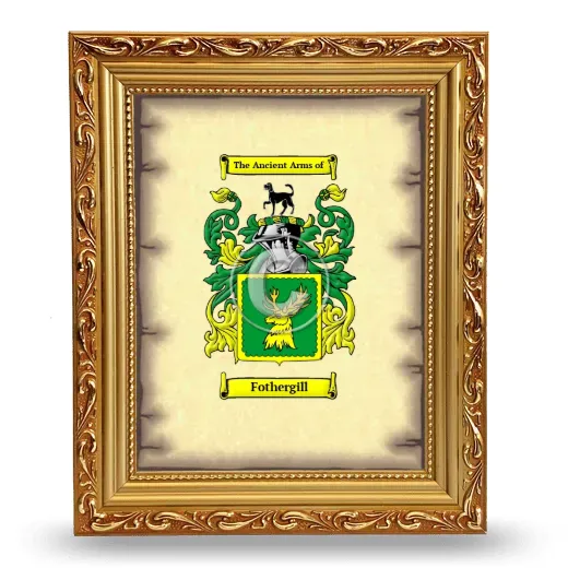 Fothergill Coat of Arms Framed - Gold