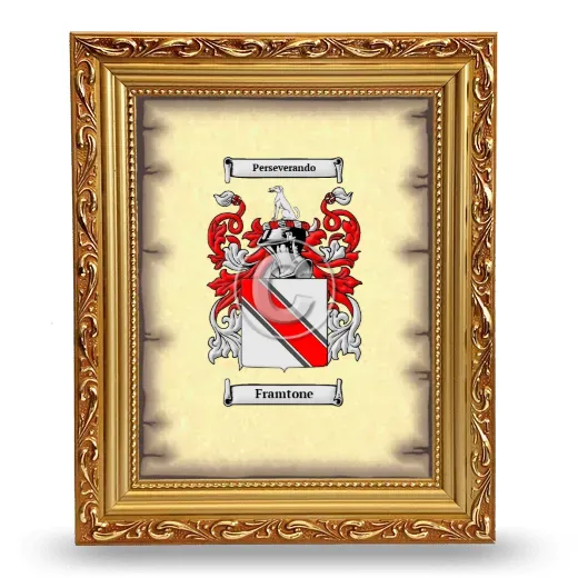 Framtone Coat of Arms Framed - Gold