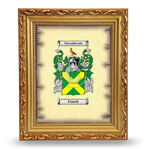 Franck Coat of Arms Framed - Gold