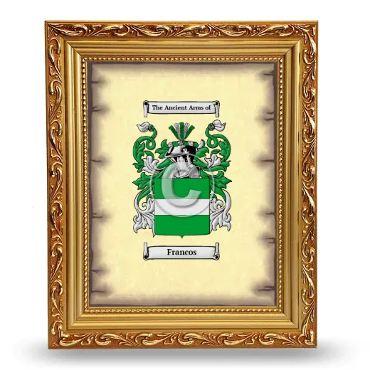 Francos Coat of Arms Framed - Gold