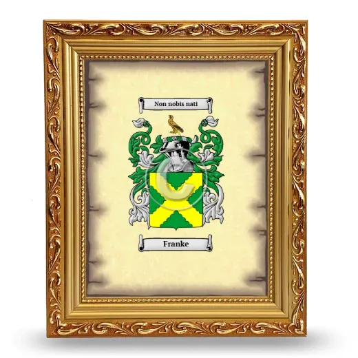 Franke Coat of Arms Framed - Gold
