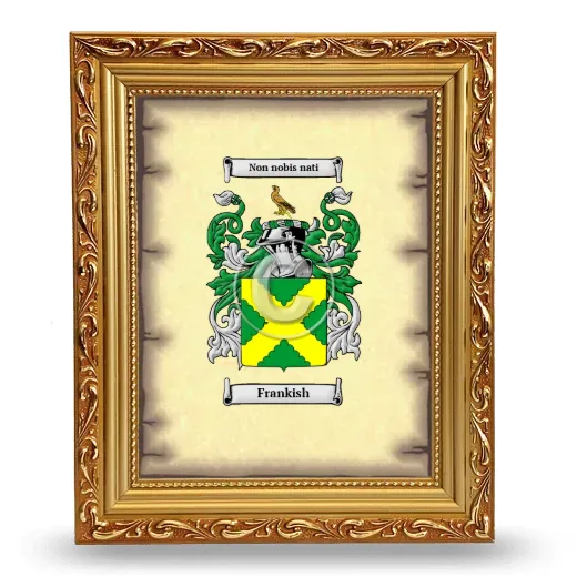 Frankish Coat of Arms Framed - Gold