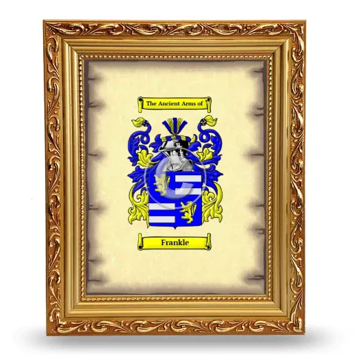 Frankle Coat of Arms Framed - Gold