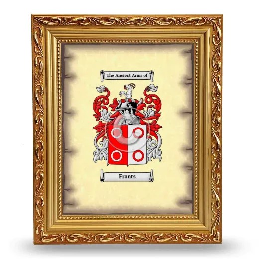 Frants Coat of Arms Framed - Gold