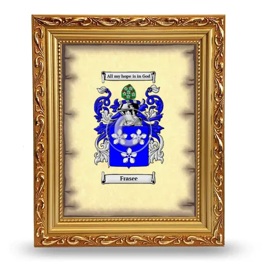 Frasee Coat of Arms Framed - Gold
