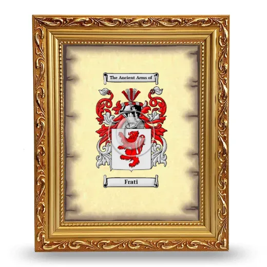 Frati Coat of Arms Framed - Gold