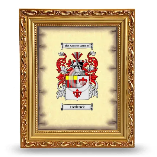 Frederick Coat of Arms Framed - Gold
