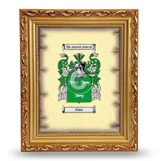 Free Coat of Arms Framed - Gold