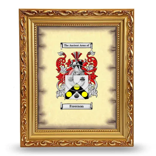 Freerson Coat of Arms Framed - Gold
