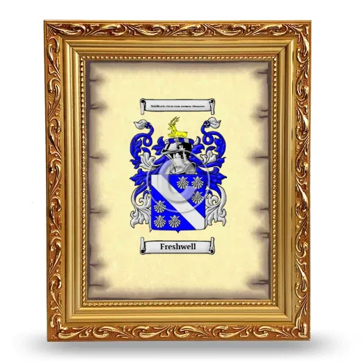 Freshwell Coat of Arms Framed - Gold