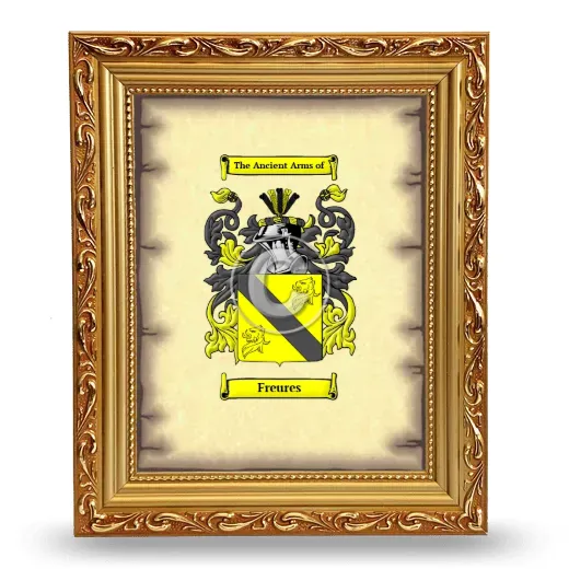 Freures Coat of Arms Framed - Gold
