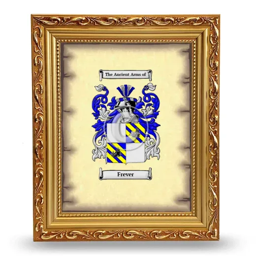 Frever Coat of Arms Framed - Gold