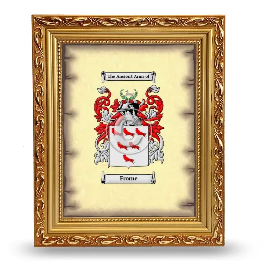 Frome Coat of Arms Framed - Gold