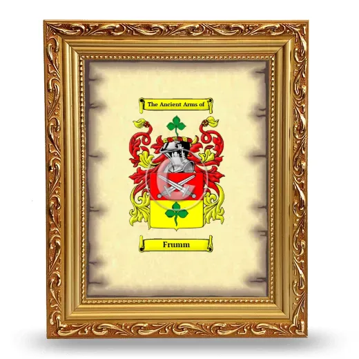 Frumm Coat of Arms Framed - Gold