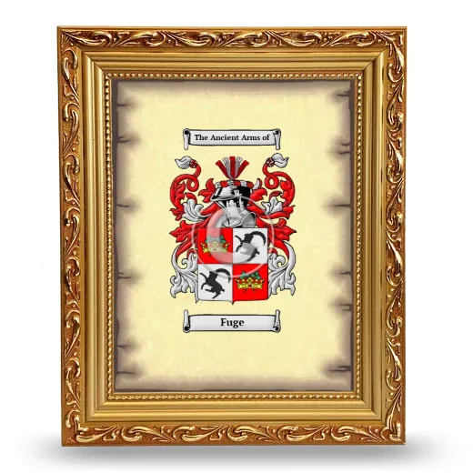 Fuge Coat of Arms Framed - Gold