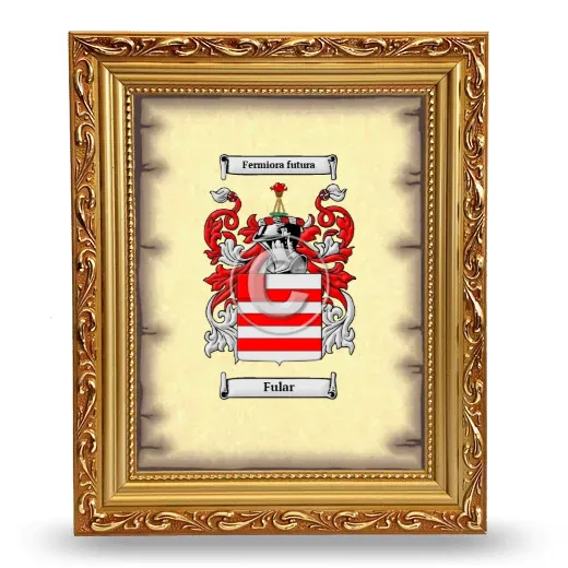 Fular Coat of Arms Framed - Gold