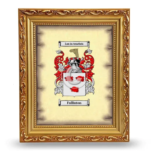 Fullinton Coat of Arms Framed - Gold
