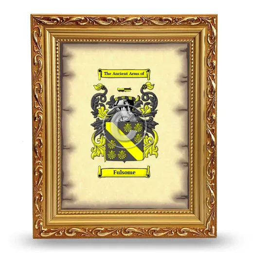 Fulsome Coat of Arms Framed - Gold