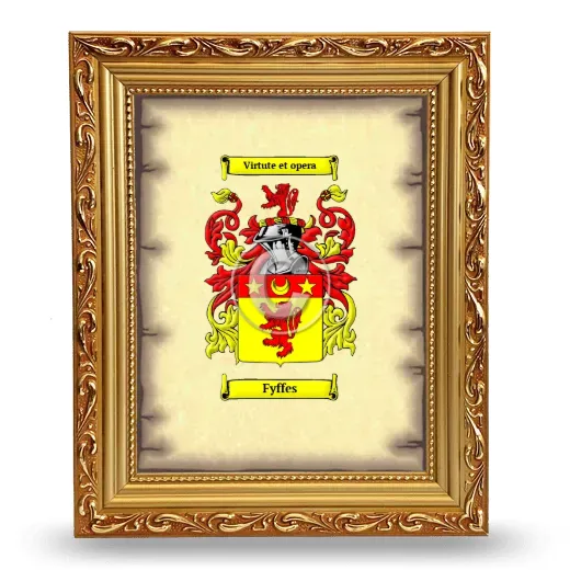 Fyffes Coat of Arms Framed - Gold