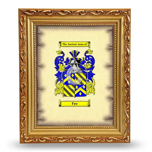 Fyo Coat of Arms Framed - Gold