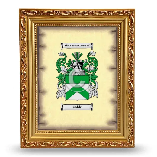 Gable Coat of Arms Framed - Gold
