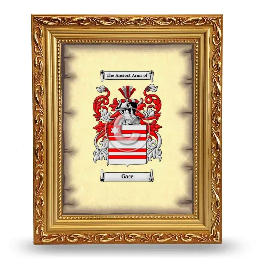 Gace Coat of Arms Framed - Gold
