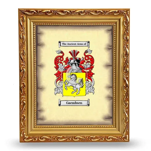 Gaembsen Coat of Arms Framed - Gold