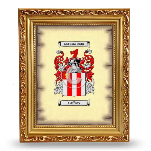 Gaffney Coat of Arms Framed - Gold