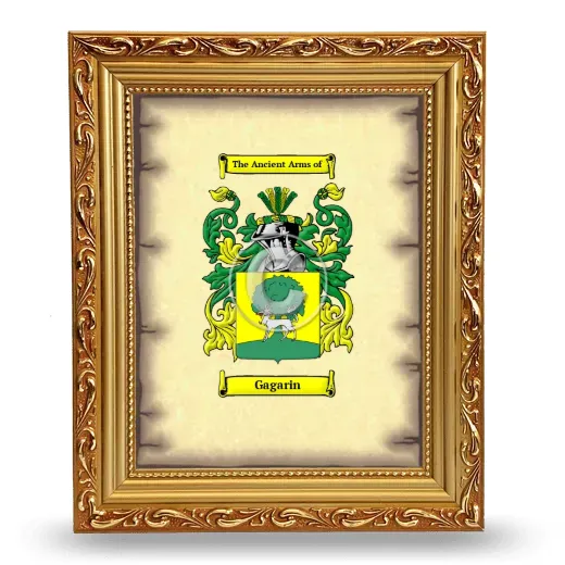 Gagarin Coat of Arms Framed - Gold