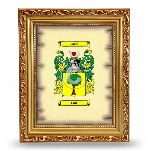 Gair Coat of Arms Framed - Gold