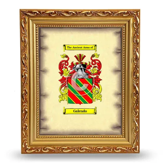 Galendo Coat of Arms Framed - Gold