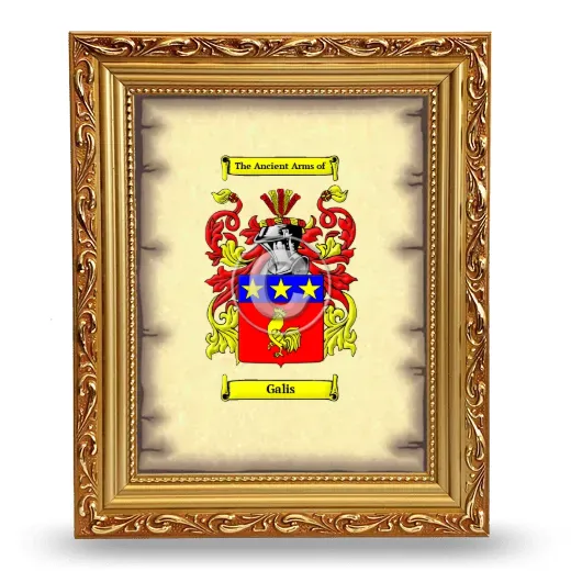Galis Coat of Arms Framed - Gold