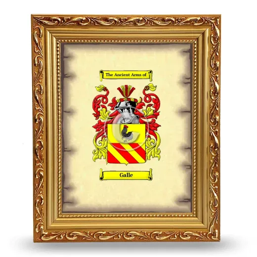 Galle Coat of Arms Framed - Gold