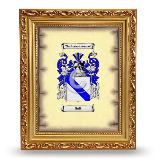 Galt Coat of Arms Framed - Gold