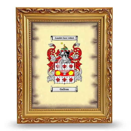 Galton Coat of Arms Framed - Gold