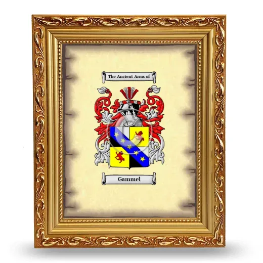 Gammel Coat of Arms Framed - Gold