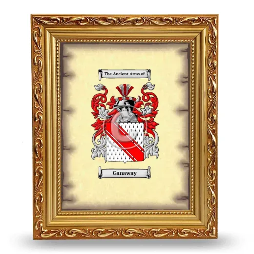 Ganaway Coat of Arms Framed - Gold