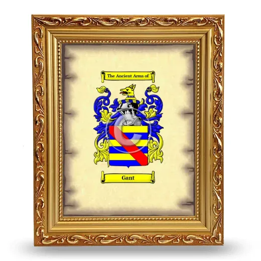 Gant Coat of Arms Framed - Gold
