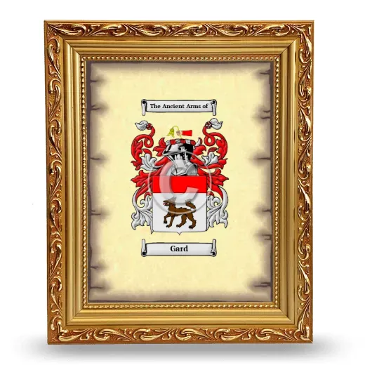 Gard Coat of Arms Framed - Gold