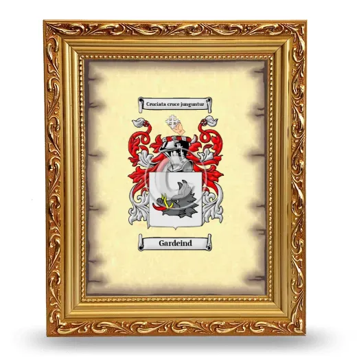 Gardeind Coat of Arms Framed - Gold