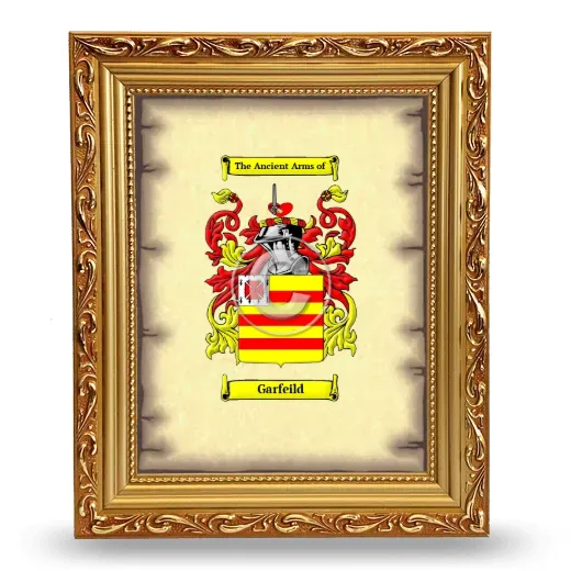Garfeild Coat of Arms Framed - Gold