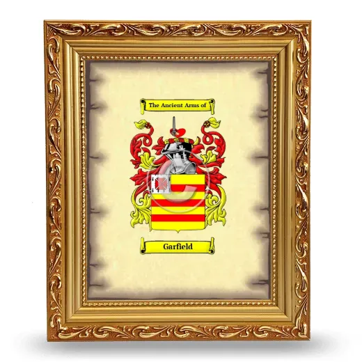 Garfield Coat of Arms Framed - Gold