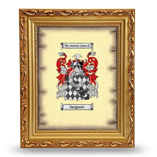 Gargrave Coat of Arms Framed - Gold