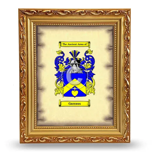Garraus Coat of Arms Framed - Gold