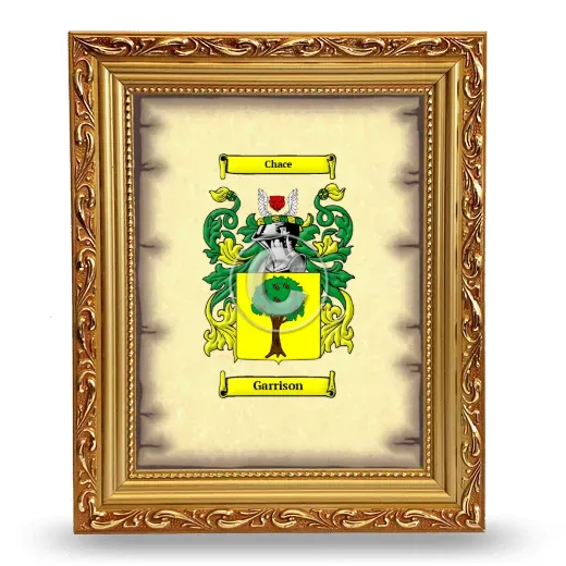 Garrison Coat of Arms Framed - Gold